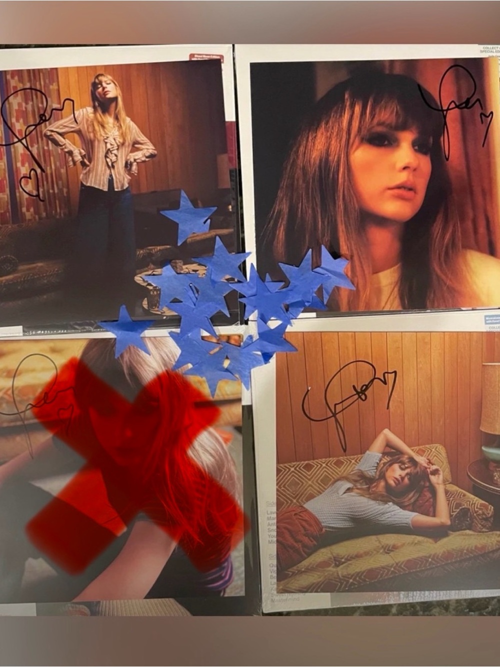 3 Taylor Swift Signed Limited Edition Midnights Vinyl Record Collection